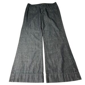 Lucky Brand Dungarees Denim Wide Leg Jeans Size 10 Medium Wash